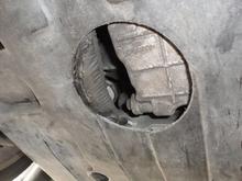 As you can see, it would have been better to move the hole about 2" further right and about 2-3  inches further aft.