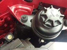 The canister (front left of engine) where I found some grease underneath that looked to have been sprayed on.