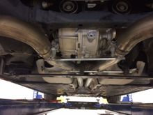 New piping installed. Looking rear to front.