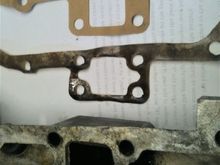 Top gasket for 3.4 engine.
Middle gasket for 4.2 engine.
Bottom is the back of the water pump cover plate.