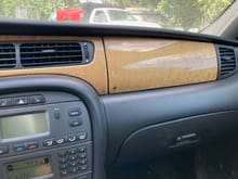 All "wood" trim good except shifter knob  cracked 