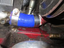Hose unstressed and fits nicely.