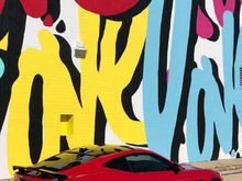Giant colorful painting of LOVE in Libertyville IL