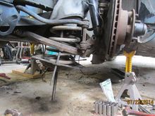 Front view on install.  I tried it using two Ø3/8" guide rods & with four.  Two was adequate; four "felt" better.  Start with the outer two bolts and work your way in.