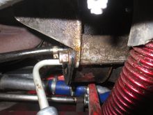 The 90° fitting going into the pump