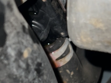 View of the leak under the car 