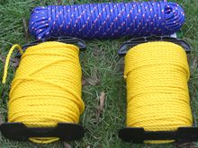 2 reels of Polypropylene Cord 60 Meters Long £1-50p
30 Meters of Blue Nylon Cord £2-50p