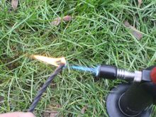 They even include a very long length of Polypropylene Cord so I'm sealing the ends with a Blowlamp aka the GF's Creme Brulee maker 'Thingy'