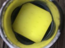 Reflector view from the distance of the optical fibers ends.
