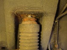 Original LH buffer with buffer missing (disintegrated)