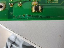 Close-up of broken track