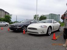 OUR FAMILY CATS PROUDLY DISPLAYED AT A LOCAL JAG CAR CLUB MEET.