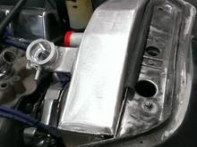 bracket removed from radiator