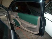 Finished product reinstalled onto door - door open