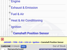 Camshaft (timing sensor?) being sold 