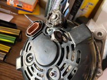 Note melted housing around positive lead bolt.