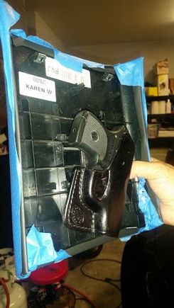 I used tie wraps, replaced them later with straps, and now I can have my Glock26 in there