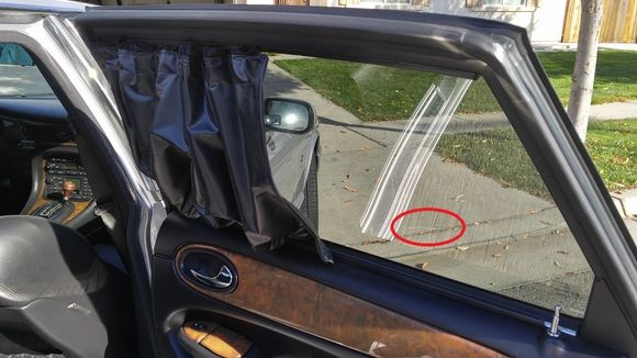 small scratch in rear passenger tint
