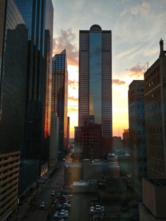 Bonus sunrise pic from our downtown apartment.