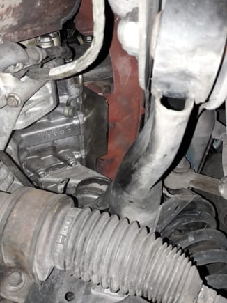 location of engine number behind starter (starter removed)