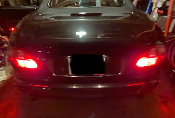 Tail lights & rear fogs both on. 