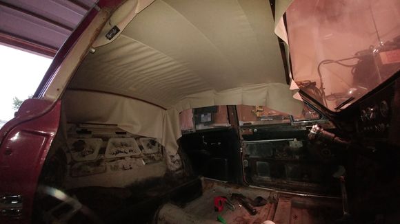 There is some debate on where to start, but I always start in the middle, stretch and adjust each side equally, and work my way forward. Then I work my way from the middle back. Expect to repeat the "Staple, adjust, stretch remove staple, re-staple" cycle a few times.