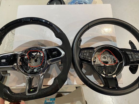 The f-type and f-pace steering wheels are different from The bottom. Are there any solutions that can fix it?