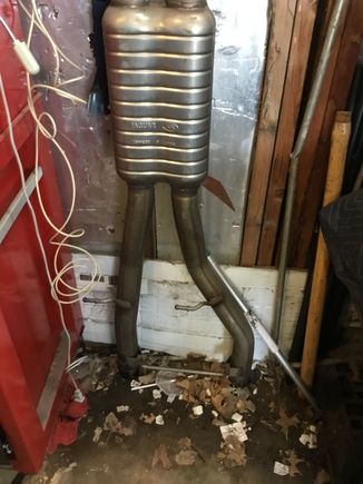 Slip fit to the rear pipes