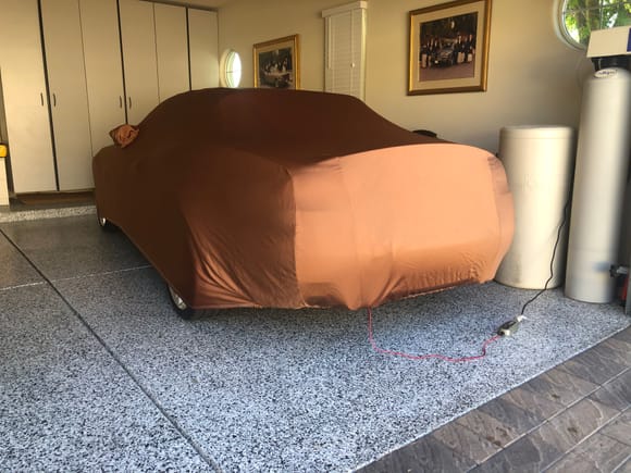 This is how the car spends most of it’s time (thus why it is time to sell). Garage is heated and air conditioned.  Car cover included with sale.