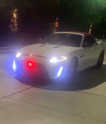 Jaguar XK Growler Emblem with red Led Lights