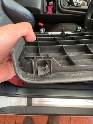 Wrap both hole at the base of the cubby flap