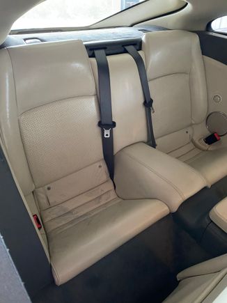 Rear seat - some slight discoloration from a jersey left in rear seat passenger side.  