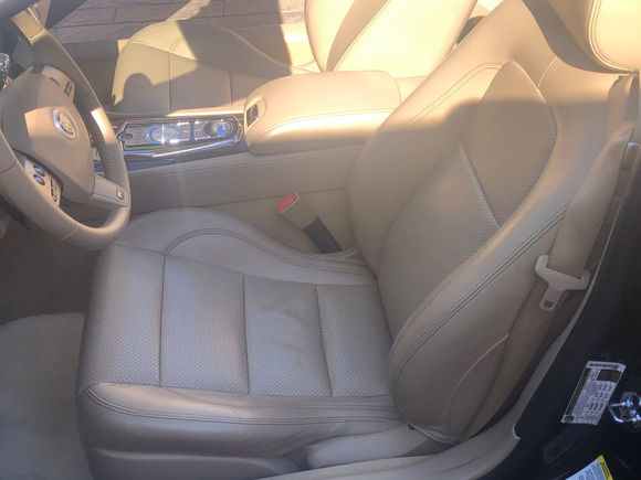 Leather has always been treated and is flawless.