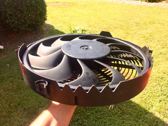 modified built-in fan shroud.