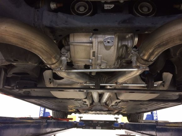 New piping installed. Looking rear to front.