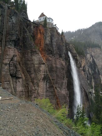 Bridal veil falls at the end of the box canyon. 4x4 or long hike to get here. 