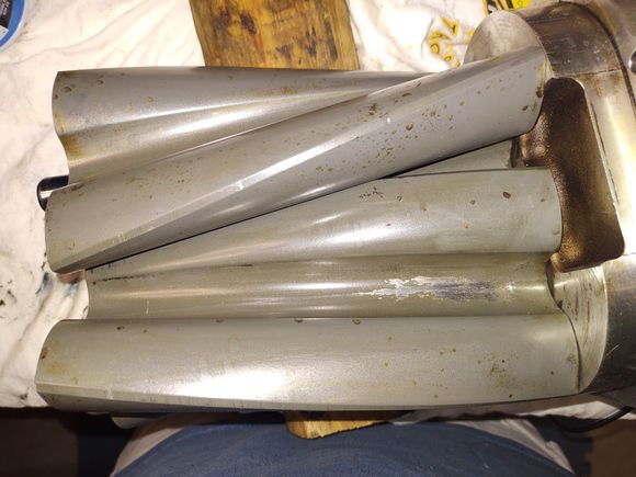 After cleaning,  one spot with missing teflon