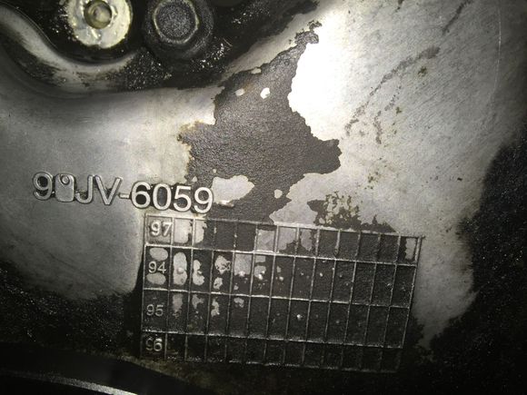 Timing cover numbers/ID