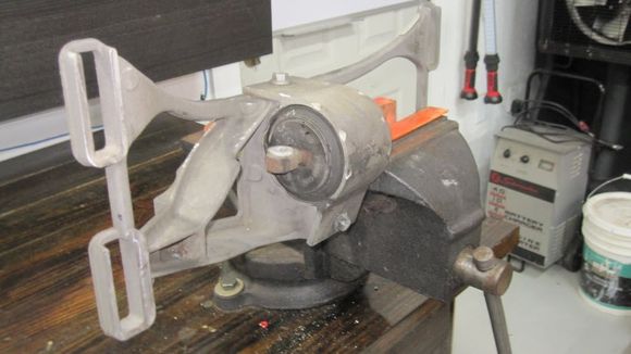 Getting ready to remove the old transmission mount