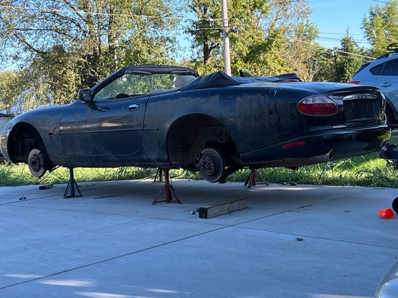 Wheels off for replacement & all-around brake work