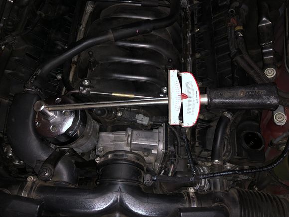 Filter housing torqued to 17 ft-lb (204 in-ib).