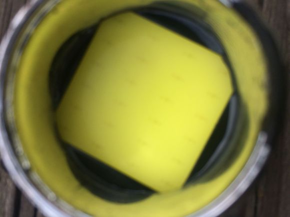 Reflector view from the distance of the optical fibers ends.