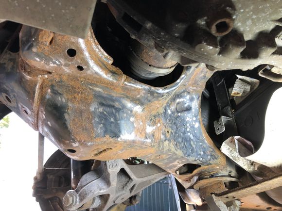 sub frame after heavy scrubbingl