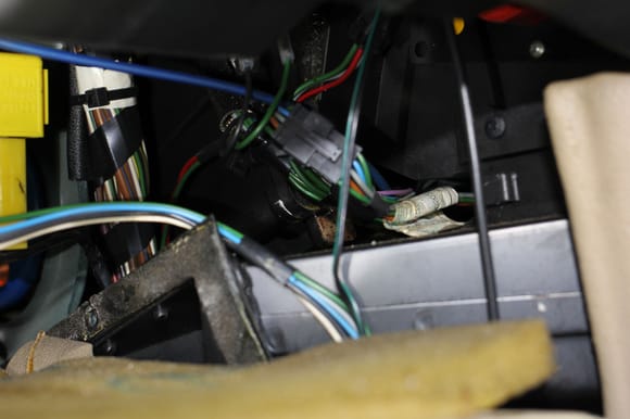 Wiring and a/c ducts under dash passenger side central console