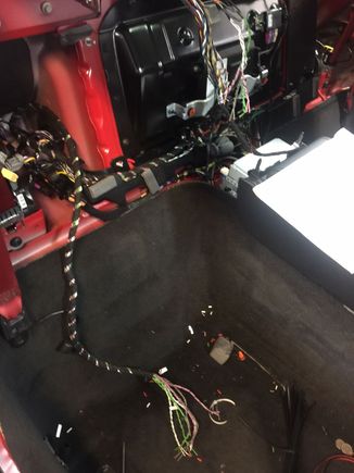 Where the Focal cross-over is being installed where factory sub is located.