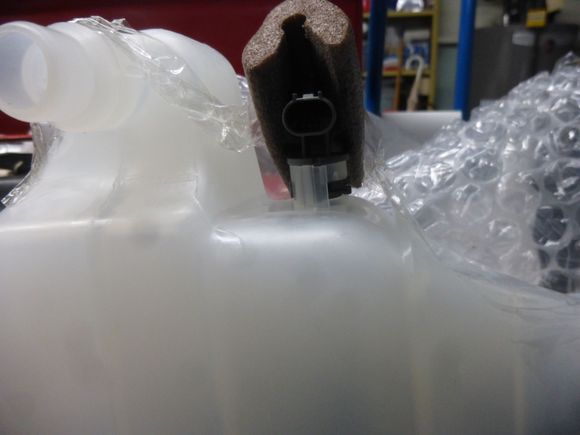 Sensor located on bottom of tank