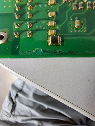 Close-up of broken track