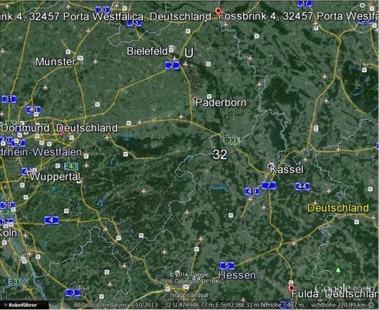 Dortmund, Fulda, Porta Westfalica
