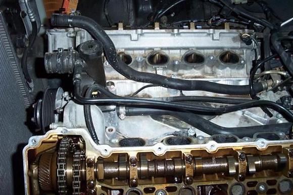 View from left side with intake manifold removed.