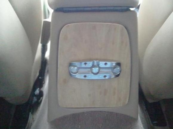 Fascia attached, iPad mount base bolted onto fascia.